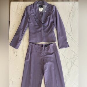 Bebe Y2K Vintage Lavender Pantsuit straight leg trouser, sexy, wedding guest